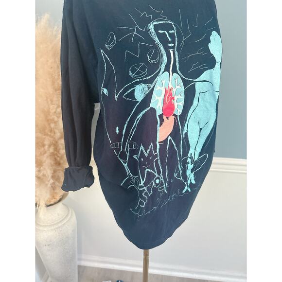 Frog Phenomenon Skateboards Long Sleeve Shirt Medium Crewneck Tee Navy Blue - Picture 4 of 9